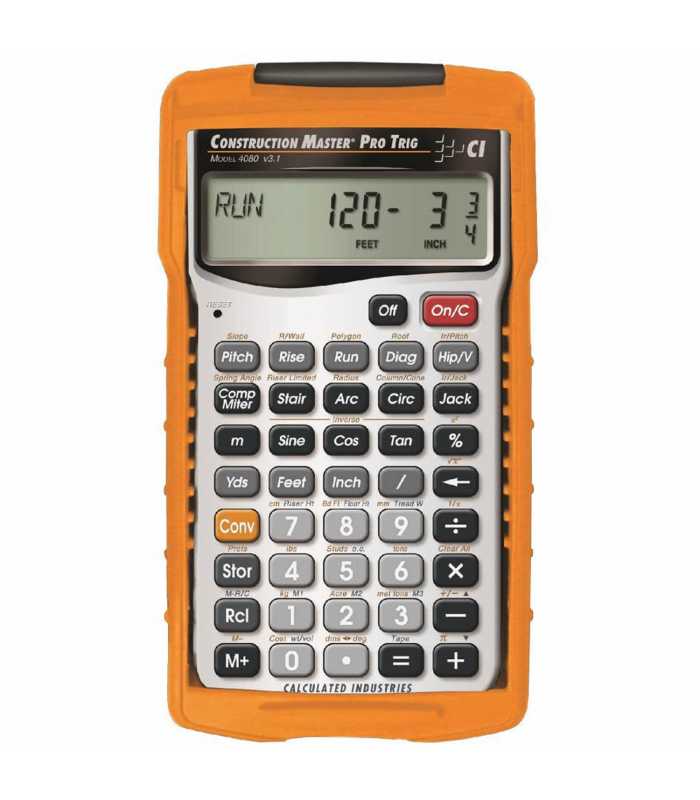 Calculated Industries Construction Master Pro Trig [4080] Advanced Feet-Inch-Fraction Construction-Math Calculator with Full Trig Functions